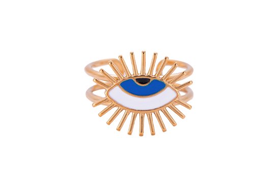 Evil eye Ring - One Size - 14K Goud verhuld - Damessieraad