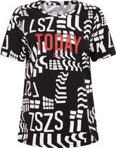 Zoso 221 Brenda Printed T-Shirt Black/Red - XS