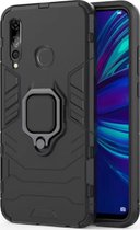 Huawei P Smart Plus (2019) Hoesje - Mobigear - Armor Ring Serie - Hard Kunststof Backcover - Zwart - Hoesje Geschikt Voor Huawei P Smart Plus (2019)