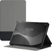 kwmobile hoes voor Lenovo Tab P11 - Slanke tablethoes met standaard - Tablet cover in grijs / zwart
