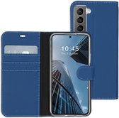 Accezz Wallet Softcase Booktype Samsung Galaxy S22 hoesje - Donkerblauw