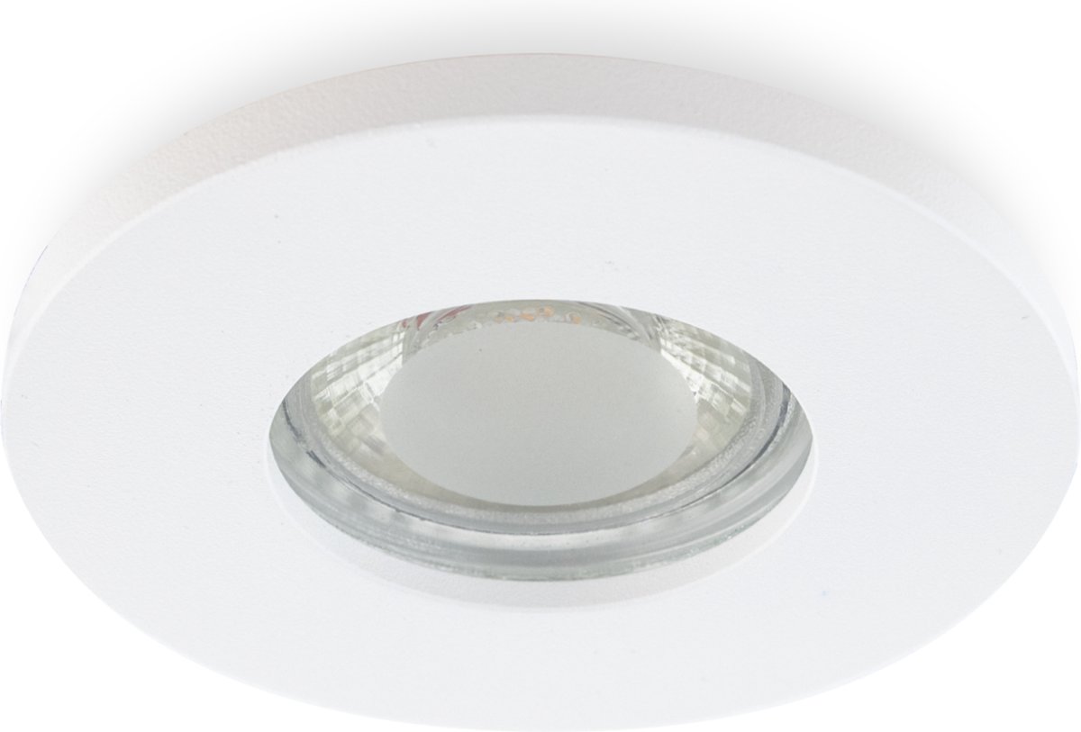 Groenovatie Inbouwspot Rond - Vast - Waterdicht IP44 - GU10 Fitting - Mat Wit
