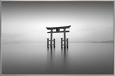 JUNIQE - Poster met kunststof lijst Torii Study III -20x30 /Grijs &