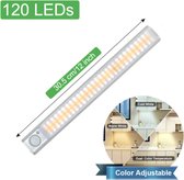 Led lamp beweging sensor| Draadloos | Accu lamp | Sensor lamp | USB Oplaadbaar | Dimbaar | Light Motion Sensor | 30 CM | 120 leds | Nacht Lamp LED | Warm White | Cold White | Magne