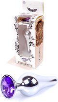 Butt plug - Anaal plug- Jawellery Silver BUTT PLUG- Purple