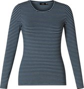 YESTA Helya Essential Jersey Shirt - Navy/Ecru - maat 4(54/56)