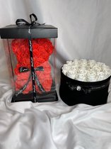 AG Luxurygifts rozen box - rozen beer - cadeau - soap roses - flower - gift - Valentijnsdag - luxe - beer - rozen
