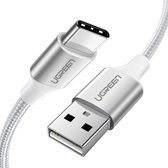 UGREEN Gevlochten USB-A naar USB-C Kabel 3A Fast Charge 2 Meter Wit