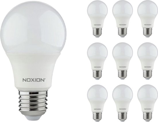 Voordeelpak 10x Noxion Lucent Classic LED E27 Peer Mat 4.9W 480lm - 830 Warm Wit | Vervangt 40W.