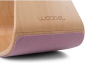 Wobbel Up Wilde Rozen -  houten balans zitje met roze persvilt - zithoogte 32.5 cm
