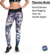 Feelj Herfst/Winter Sportlegging / Hardloopbroek - Thermo Birds - M