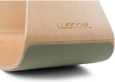 Wobbel Big Up Bos - houten balans zitje met groen persvilt - zithoogte 42.5 cm