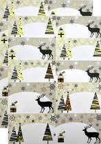 Luxe gefolied Kerst Naam Stickers - Kerst Labels - 20 Stuks