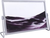 Bewegend zandschilderij met paars zand - 20x31 cm