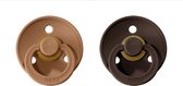 Bibs fopspeen - maat 1 0-6 maanden - 2 stuks - mocha - earth•