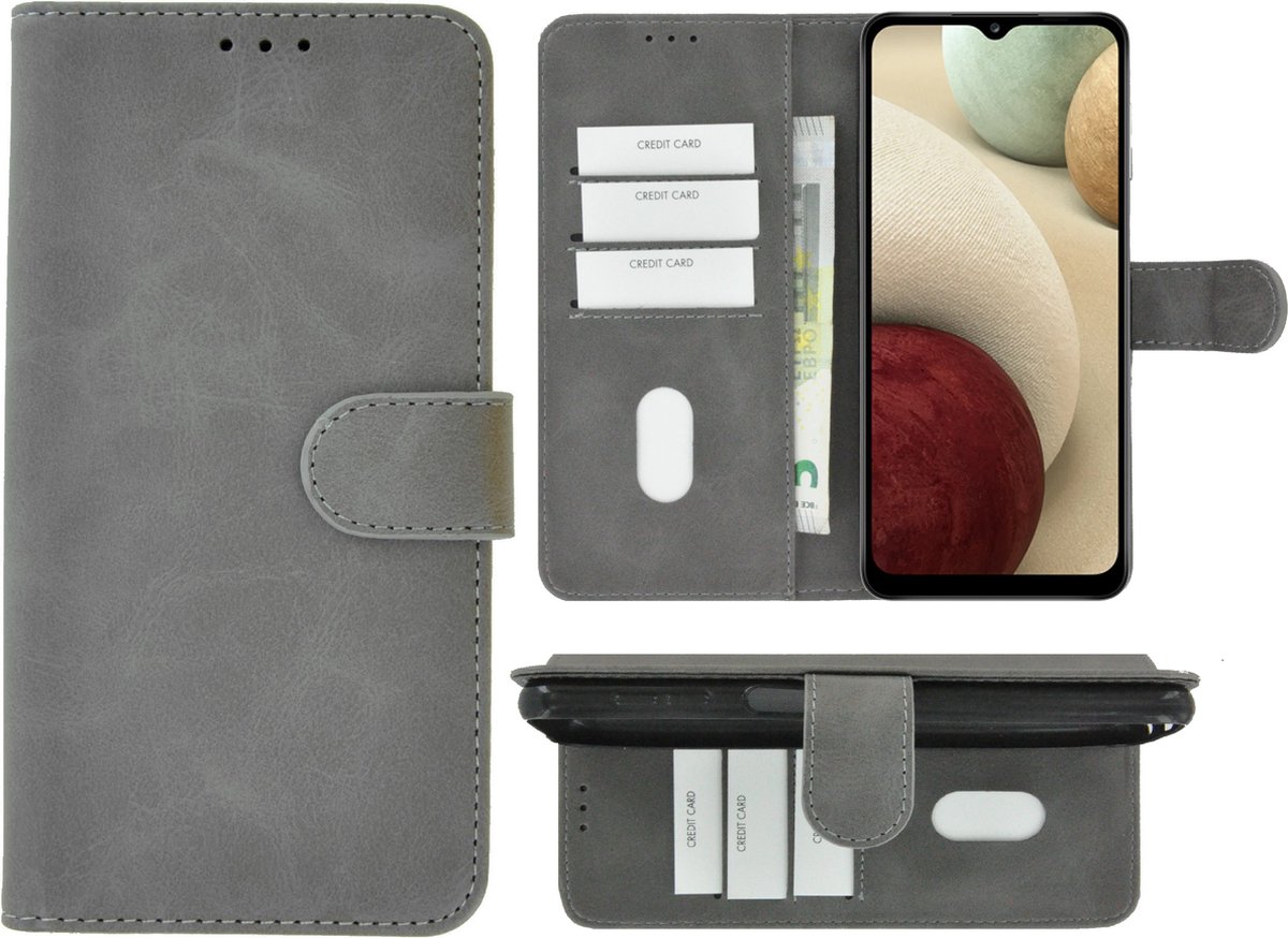 Hoesje Geschikt voor Samsung Galaxy A13 5G - Book Case Wallet Grijs Cover