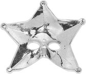 Carnival Toys Verkleedmasker Metallic Star Zilver One-size