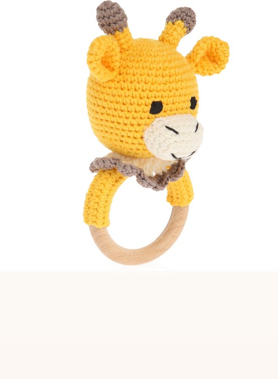 Lamaze Wacky Giraffe sensorisch babyspeelgoed, educatief speelgoed voor baby's met gekke geluidseffecten voor fijne motoriek, inclusief 2 geluidsmodi, pluche rammelaar voor baby's van 12-18 maanden