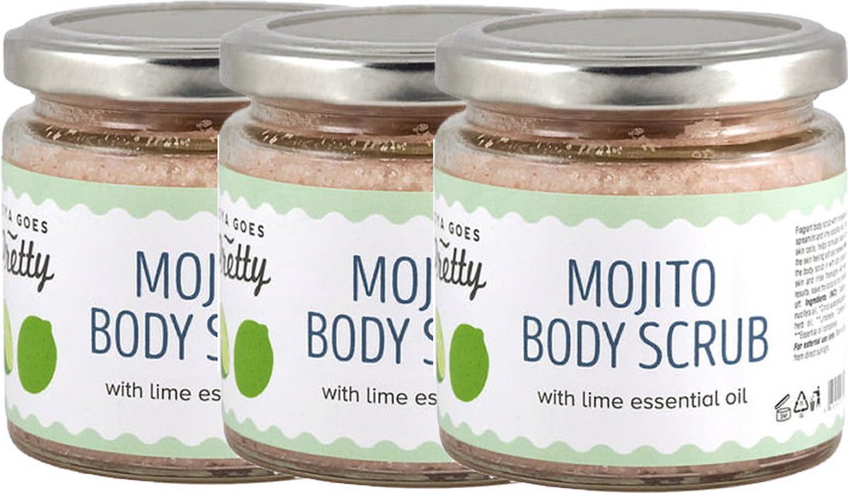 Zoya Goes Pretty - Mojito Body Scrub 270g glass jar - 3 pak