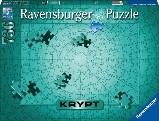 Ravensburger Krypt Metallic Mint - Legpuzzel - 736 stukjes