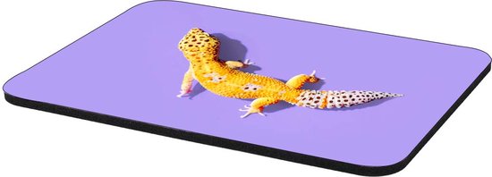 Tapis de souris Gekko Rubber - Photo haute qualité d'un gecko - Tapis de souris imprimé sur polyester - 25 x 19 cm - Tapis de souris antidérapant - 5 mm d'épaisseur - Tapis de souris avec photo - idéal pour votre bureau