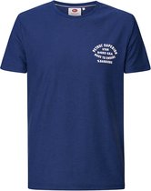 Petrol Industries - Heren Gemêleerd T-shirt - Blauw - Maat L