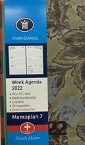 Ryam - Zak Agenda - Memoplan 7 plus - 2022 - Coffee Inside - Week per 2 pagina's - grotere cijfers en letters - 9x15cm