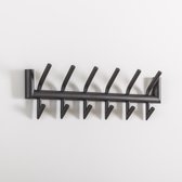 Garderobe 2x6 haaks / Donkergrijs Mat - Industrieel meubels - Houten meubel - Design
