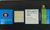 Ryam - Zak Agenda - Compact - 2022 - Zwart - Liggend -  Week per 2 pagina's - 15,5x9,5cm