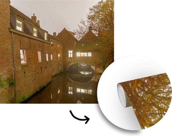 Papier peint - Papier peint photo Canaux historiques dans la ville néerlandaise de Den Bosch - Largeur 260 cm x hauteur 260 cm