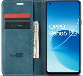 Oppo Reno 6 5G Hoesje - Book Case Slimline Blauw