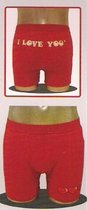 Gifa Gifts - Boxershort - I Love You - Maat S - rood