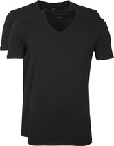 Levi's - T-Shirt V-Hals Zwart 2-Pack - Heren - Maat L - Slim-fit