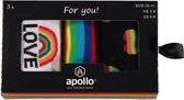 Apollo | Dames sokken giftbox | Rainbow | Multi color | Maat 36/41| Giftbox | Cadeaudoos | Giftbox Vrouwen | Verjaardagscadeau