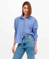 Only New Grace LS Shirt Wvn Moonlight Blue BLAUW M