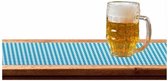 Tafelloper Oktoberfest versiering - 65 x 600 cm - Bierfeest feestartikelen tafel decoratie - Versiering blauw/wit