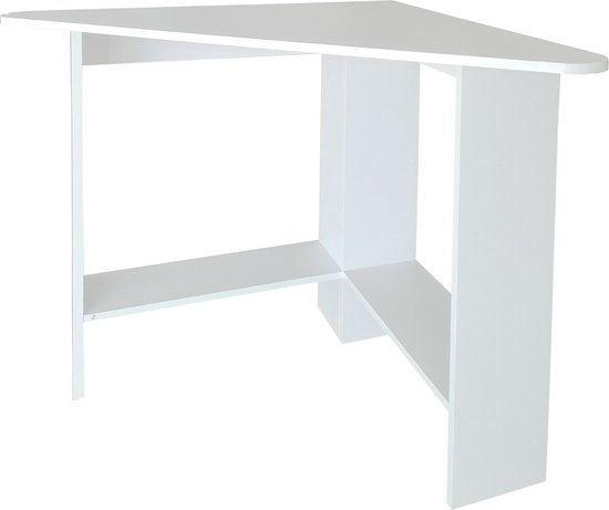Hoekbureau - houten bureau - 102x72x74 cm - wit