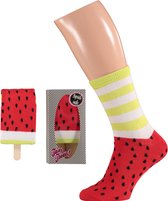 Ice popsicle sokken giftbox asorti groen-rood 36/41