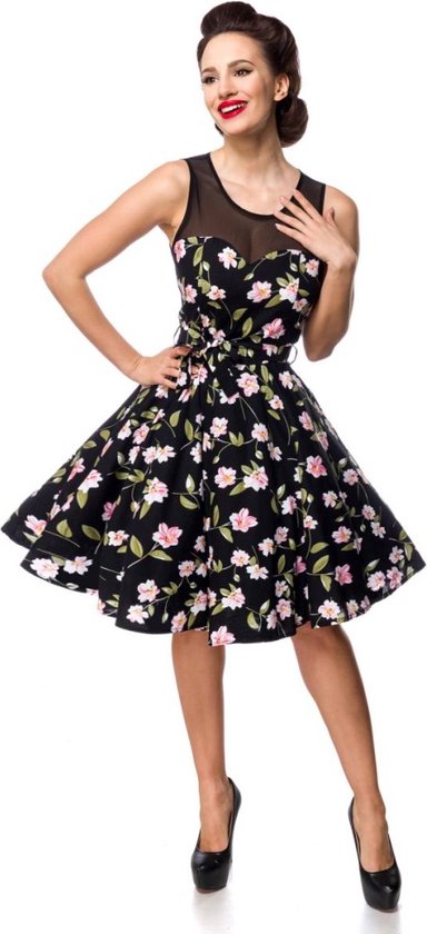 Belsira Swing jurk 50301 Zwart/Roze