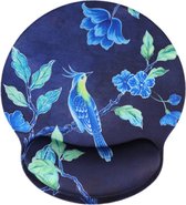 Moodadventures - muismat ergonomisch Blue Bird - met polssteun - blauw