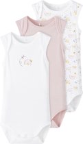 name it NBFBODY 3P TANK VIOLET ICE RAINBOW NOOS Meisjes Rompertje - Maat 62