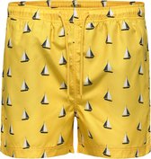 SELECTED HOMME WHITE SLHCLASSIC AOP SWIMSHORTS W  Broek - Maat XXL