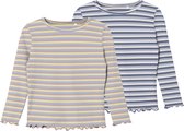 NAME IT NMFVEMMA 2P LS SLIM TOP B Meisjes T-shirt - Maat 86