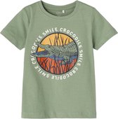Name it t-shirt jongens - groen - NMMbertel - maat 80