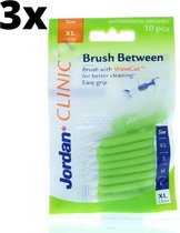 3x Jordan Clinic Brush Between - maat XL (0,8 mm) - Voordeelverpakking