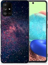 TPU Siliconen Hoesje met Foto Samsung Galaxy A71 Telefoonhoesje met Zwarte rand Stars