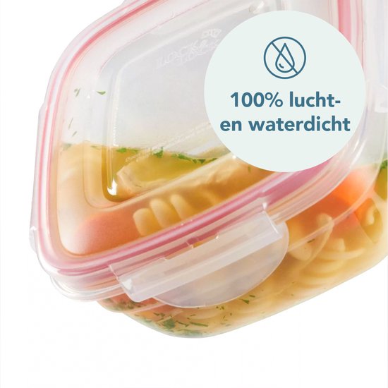 Contenants pour aliments frais Lock & Lock - Lot de 9 pièces - Empilables - Mélange multicolore