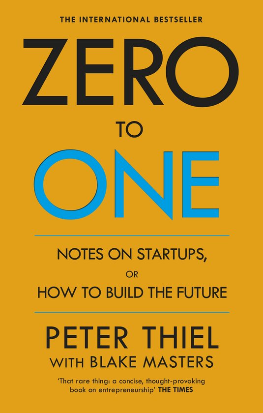 Boek cover Zero to One van Peter Thiel (Paperback)