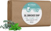 Ambachtelijke exfoliating zeep met Hennepolie, Eucalyptus en Munt van Vitra - 100 gr