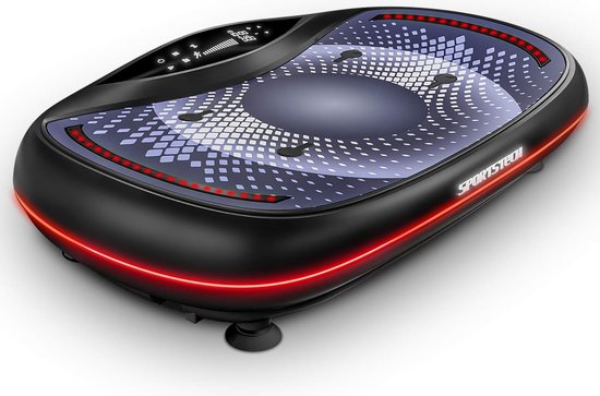 Sportstech 4D premium Trilplaat | Smart LED I 3 stille motoren | workout seat, push-up Handgrepen | Color touch display + Bluetooth | VP500